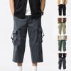 Men's Summer Loose Shorts With Multiple Pockets, Outdoor Casual Cropped Pants