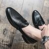 Men's Plus Size Leather Shoes Classic Gentleman Style Party Outdoor Leisure Business Wedding Men's Office Slip On Black Shoes