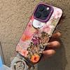 Leopard Print Star Flower Plating Hard Phone Case For IPhone 17 Air 16 15 14 13 12 11 Pro Max Plus Funda Case Cover Bumber Cover