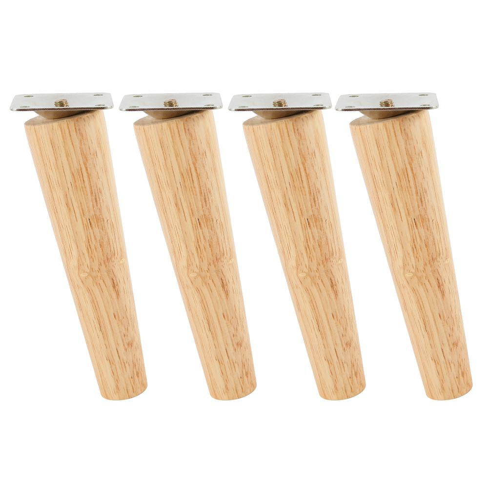 4Pcs Furniture Legs Wooden Solid Furniture Feet Oblique Straight Non-slip Table Chair Feet Replacement Feet Floor Protector Home