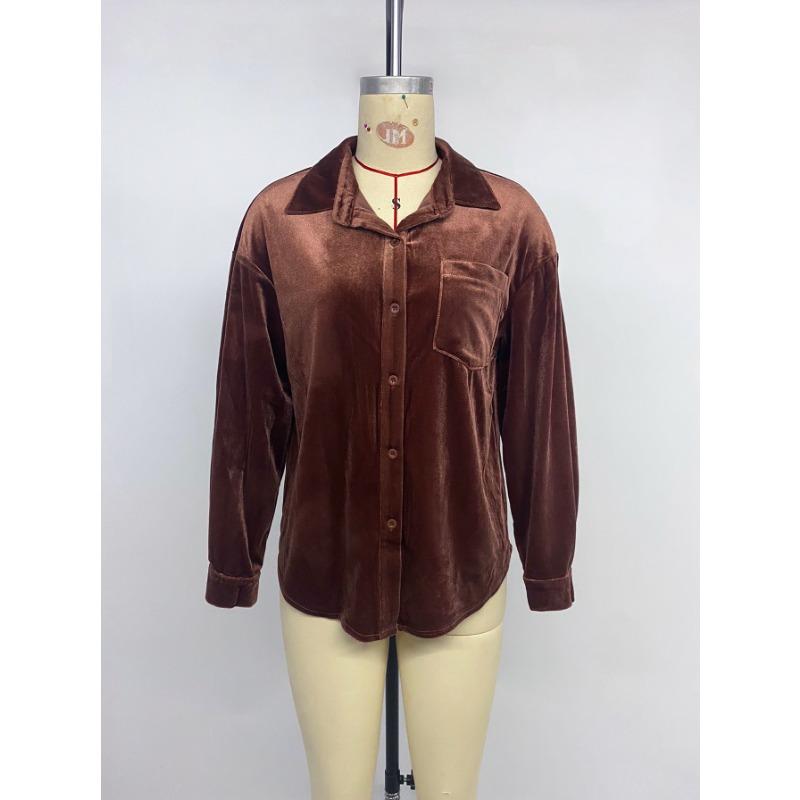 Вельветовый кардиган с лацканами, длинными рукавами и карманами для весны/осени