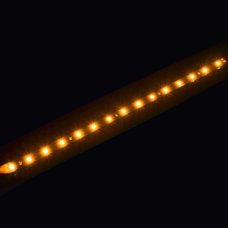 1 PCS Car Ambient Decorative LED Strip Light Auto DRL Styling Flexible Atmosphere Lights 12V 15 SMD 30CM White Red Yellow Bule