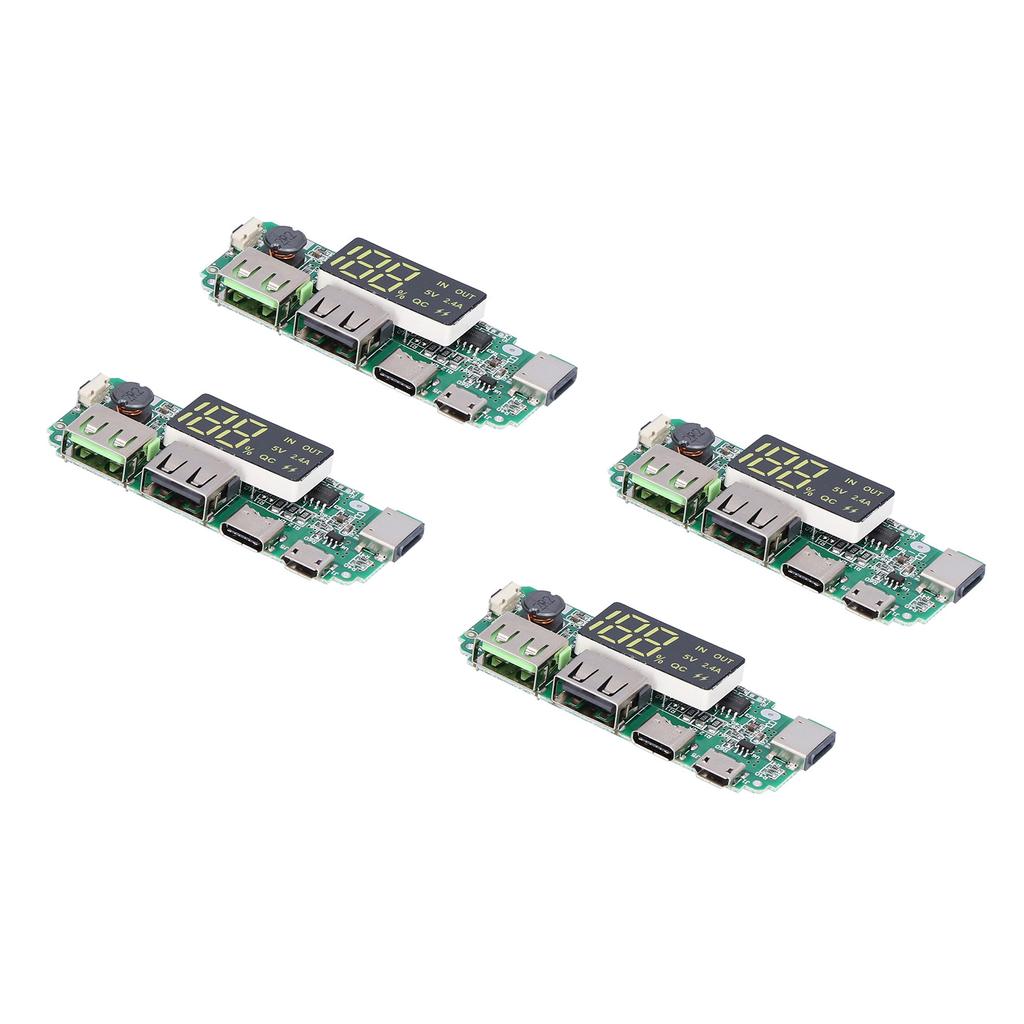 4 шт. Плата зарядки мобильного питания Двойной USB 5 В 2,4 А Модуль с защитой от перезаряда