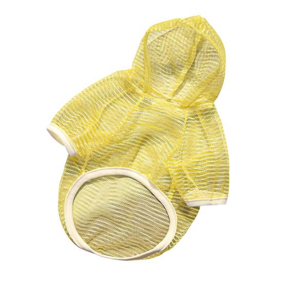 Одежда для домашних животных Легкая сетчатая ткань с капюшоном и коротким рукавом Дышащая одежда для защиты от солнца Легко стирается Быстросохнущая жилетка для домашних животных