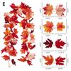 Autumn Color Rattan Lifelike Plant Simulation Maple Leaf Hanging Wreath Fall Maple Leaves Garland
