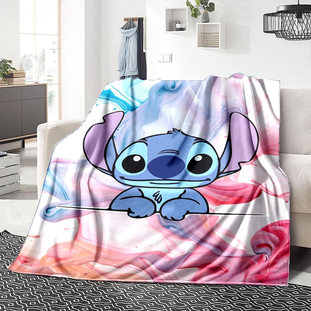 Stitch Abstract Colors Blanket Soft Throw Blanket For Home Bedroom Bed Sofa Travel Office Solid Christmas Blanket