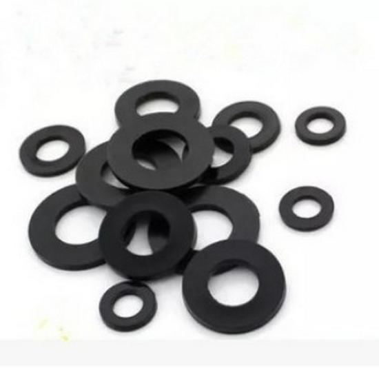 Черная нейлоновая круглая изоляционная шайба - плоская пластиковая прокладка