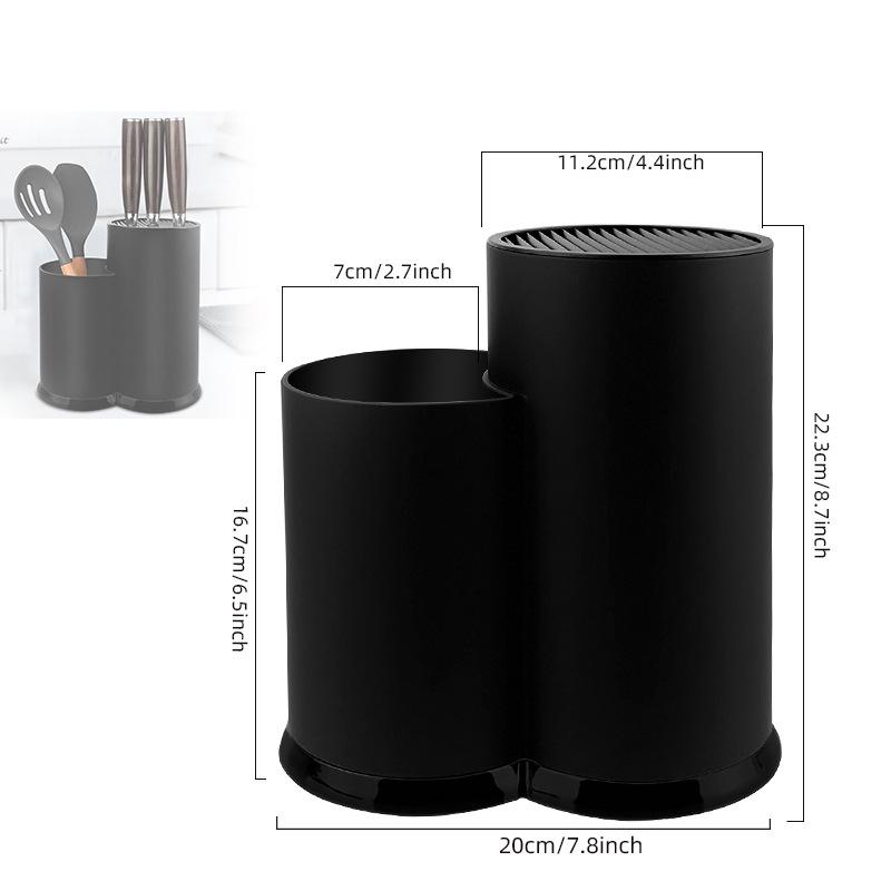 Современная стойка для хранения кухонных ножей и столовых приборов