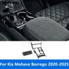 Для Kia Mohave Borrego     2024 2025 Панель накладка на коробку переключения передач из углеродного волокна Аксессуары Держатель для стакана