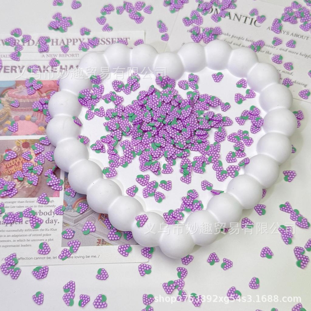 Soft Pottery Fruit Slices Watermelon Strawberry Nail Art Patch Cream Glue Mobile Phone Case Quicksand Epoxy Slime Filler