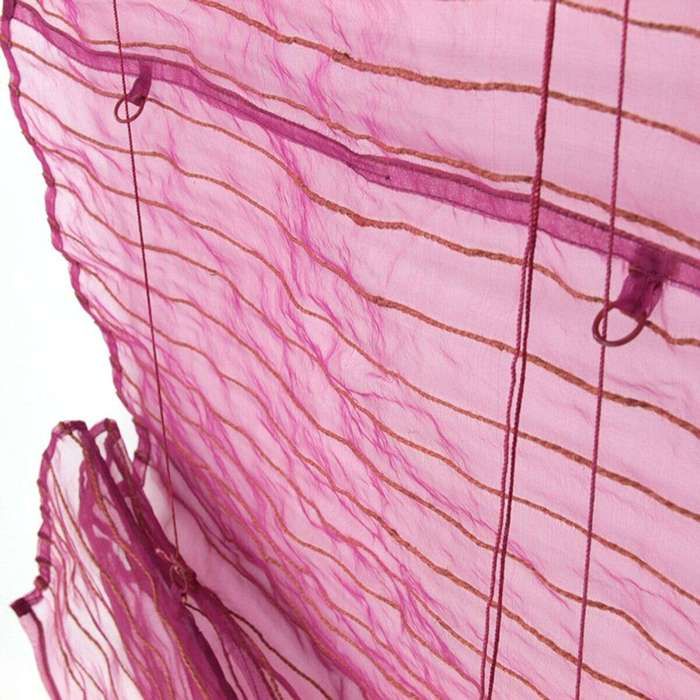 Store voilage effet soie fuchsia et orange 60x170