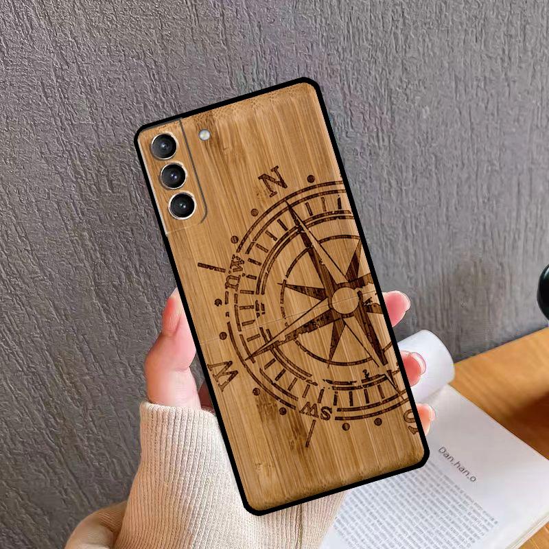 Чехол с принтом под натуральное бамбуковое дерево для Samsung Galaxy S23 Ultra S20 S21 FE S9 S10 Plus Note 10 20 S22 Ultra Coque