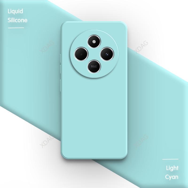 Оригинальный чехол для телефона Redmi 14C 14R A4 4G 5G Простой Квадратный с защитой камеры Жидкий силикон Ударопрочный Мягкий Роскошный задний чехол