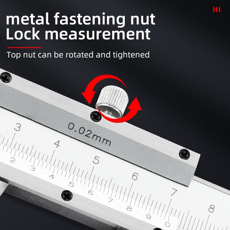 Штангенциркуль с нониусом из углеродистой стали 0-150 мм 0-200 мм 0-300 мм Стопорный винт Штангенциркуль с нониусом из нержавеющей стали от BeBosLook
