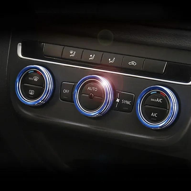 Автомобильная декоративная накладка на кольцо управления кондиционером Автомобильные аксессуары для салона Для VW Tiguan Atlas T-roc Ateca FR Passat B8 Variant 2017-2019