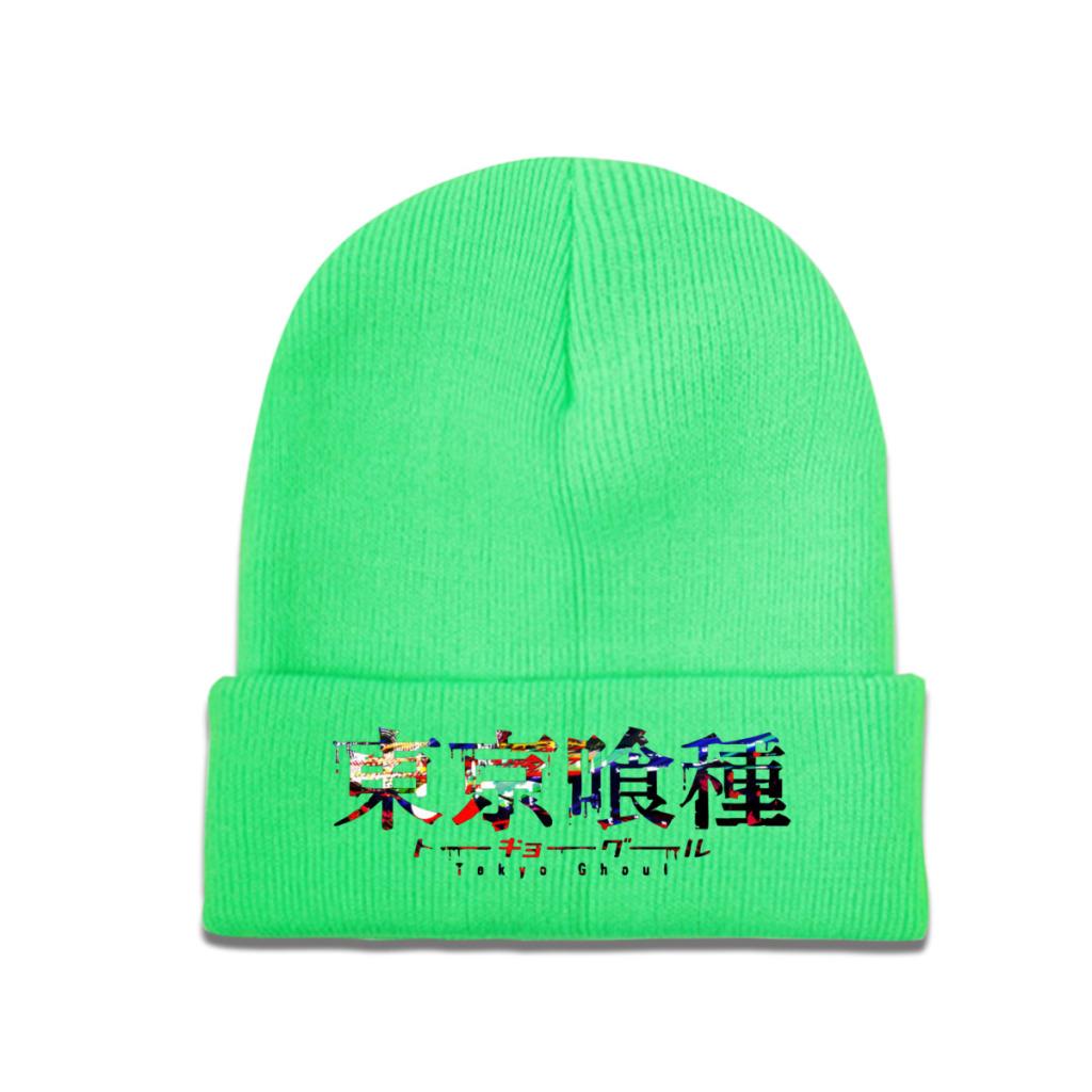 Токийский Гуль Вязаная Шапка Шапки Зимние Шапки Теплая Полиэстер Повседневная Кепка Унисекс Женская