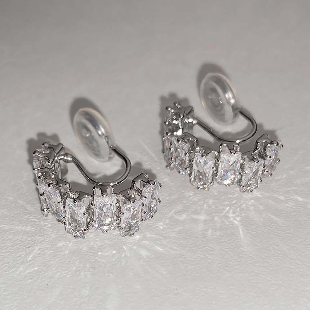 Cuff Fashion Jewelry  Rhinestone Clip Earrings Korean Earrings Ear Bone Clip Zircon Ear Clip