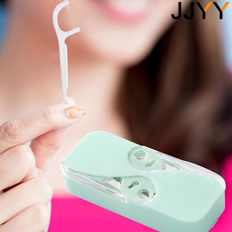 Portable Dental Floss Dispenser Automatic Picks Teeth Cleaning Travel Case Oral Hygiene Supplies