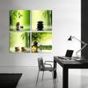 Green Bamboo Canvas Painting Zen Stone Canvas Prints Wall Art Water Zen Spa Posters for Living Room Bedroom Home Office Decor