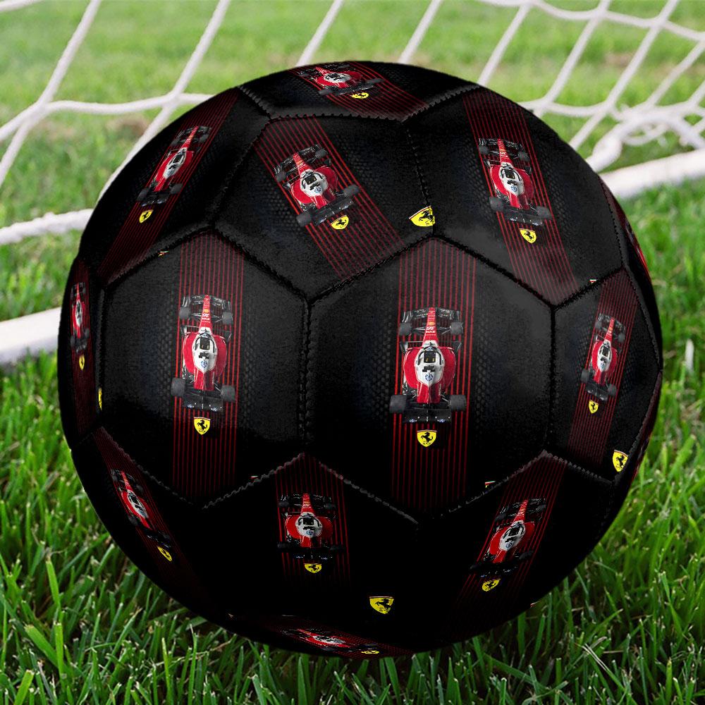Ferrari Print Size 5 Soccer Ball, Standard Match Football for Sports Game and Team Practice, Ideal Gift for Soccer Fans