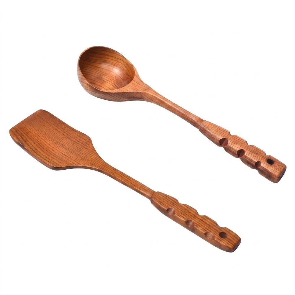 Natural Wood Wood Soup Spoon Vintage Wood Cookware New Wood Kitchen Utensil Home Kitchen Use