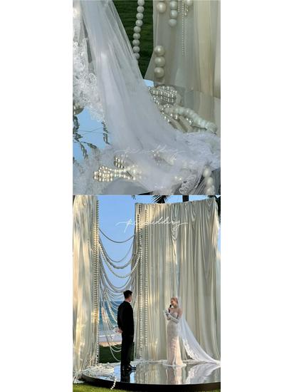 Гирлянда из гигантского жемчуга Свадебное украшение для демонстрации и фотофона