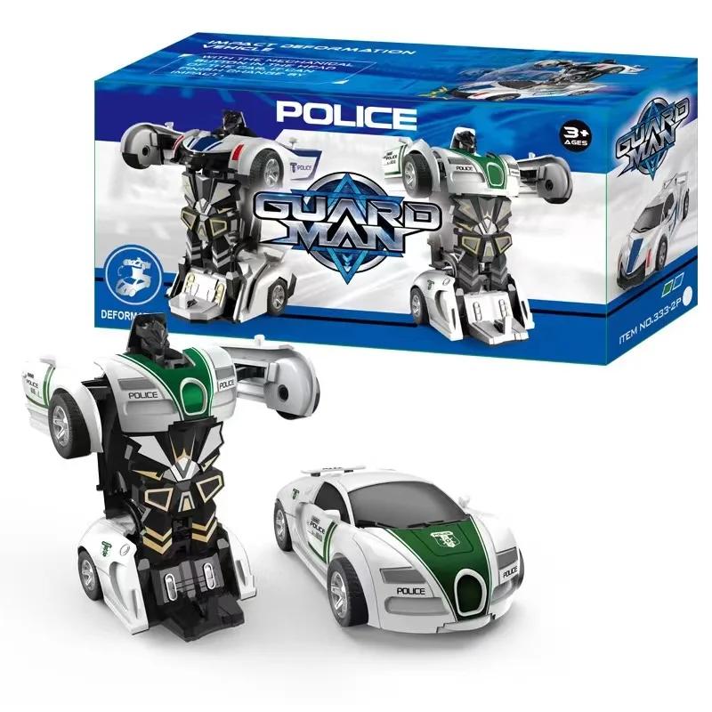 Детская игрушка Машинка-трансформер с деформацией от одного нажатия, Робот-машина, Инерционная игрушечная машинка, Игрушка для мальчиков и девочек, Подарок на день рождения