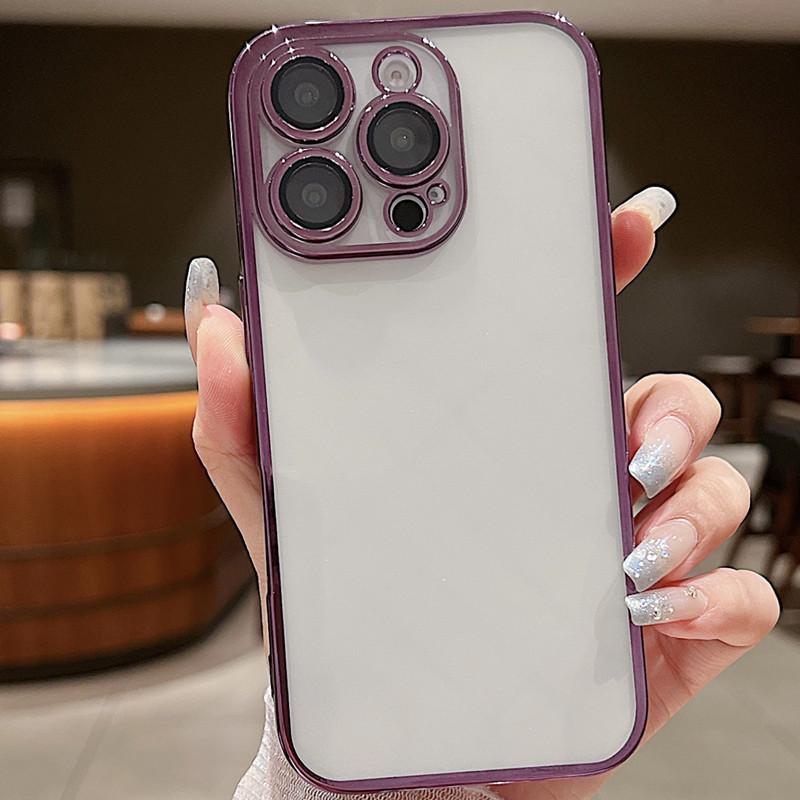 Применимо к iPhone16promax Чехол для мобильного телефона Apple 15 Покрытие 14 Прямая кромка 13 Прозрачный 12 Пленка для линз 16 Ниша