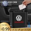 Для VOLKSWAGEN VW Портативная автомобильная мусорка Подвесная мини-контейнер для мусора Для Volkswagen GOLF MK6 Polo Tiguan VW GTI CADDY PASSA