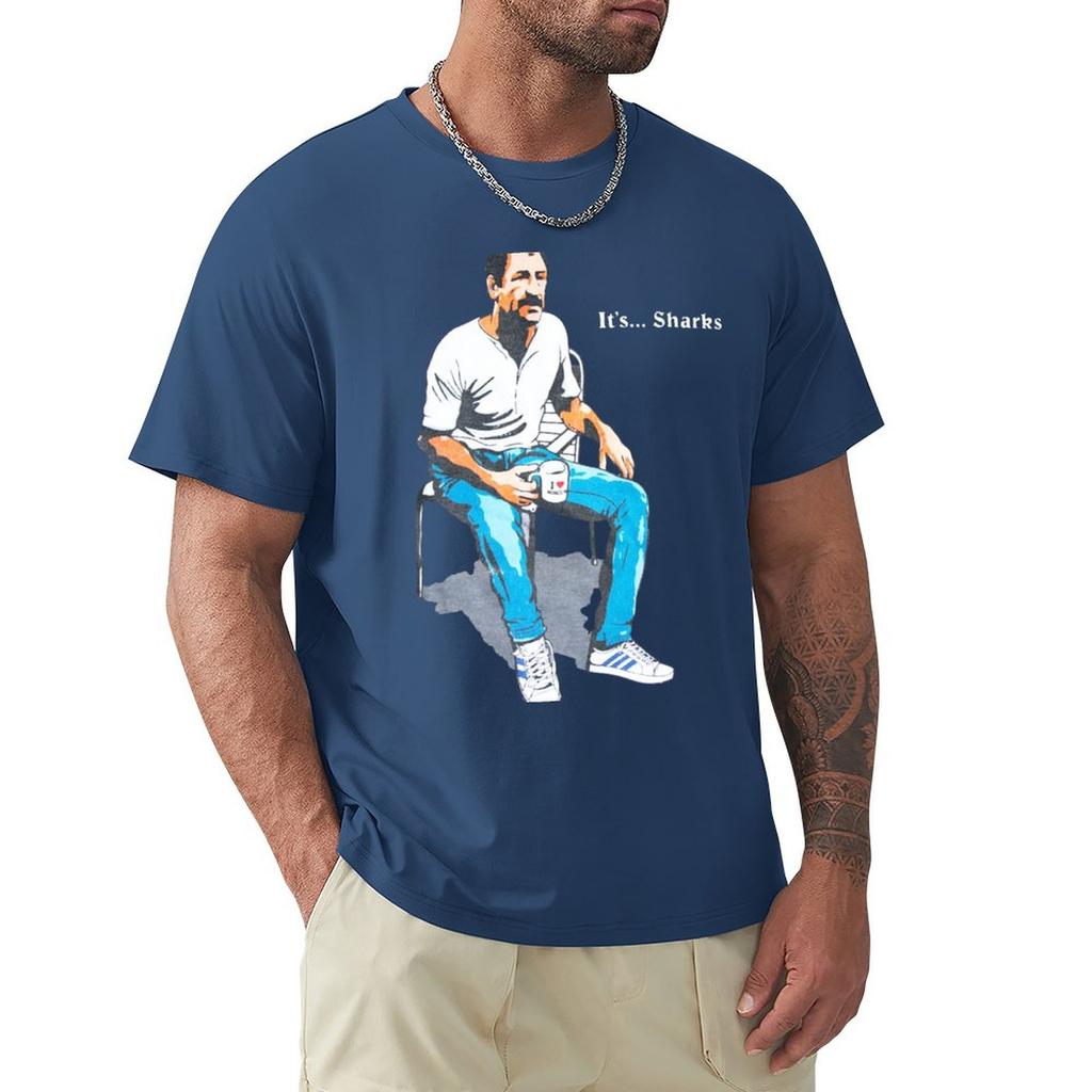 Футболка с юмором хлопок Пол Сайкс - Это Акулы Футболка винтажный дизайн футболки создай свою однотонные футболки мужская мода мужские