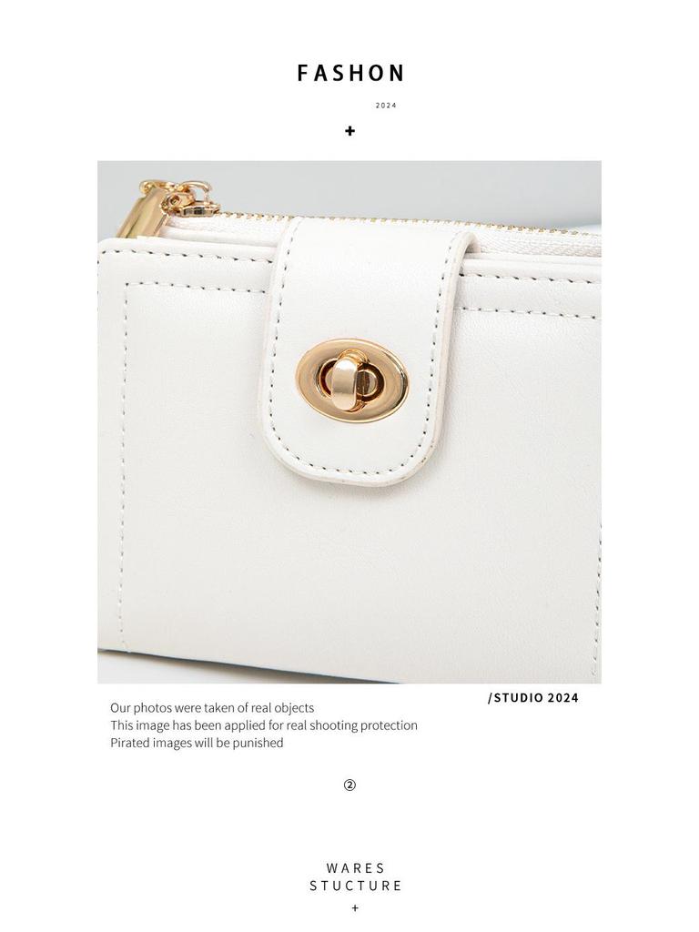 Короткий женский кошелек в японском и корейском стиле — простой, однотонный, тонкий, высококачественный, многофункциональный, модный для студентов