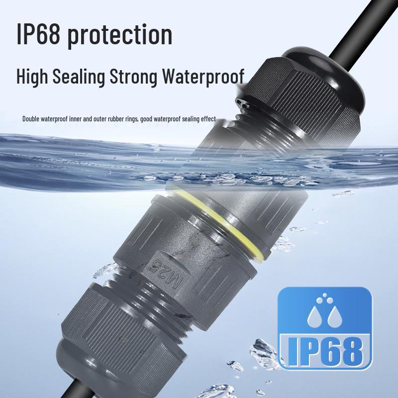 Водонепроницаемый наружный мини-терминал-разветвитель проводов IP68, 2 входа 2 выхода, Защищенный от дождя, Электрический, для холодной запрессовки, для заглубления