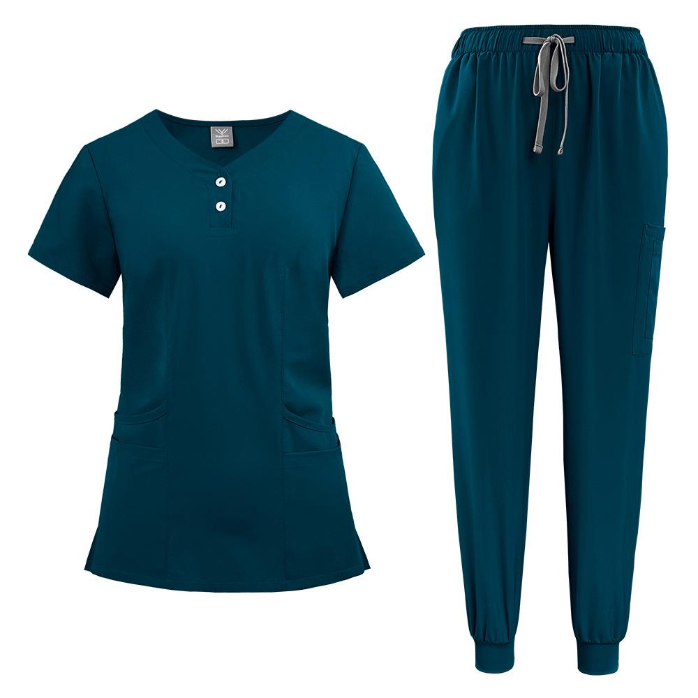 Эластичная пуговица большого размера повседневная рабочая одежда для врачей и медсестер больниц одежда для мытья рук хирургическая одежда комплект униформы