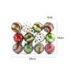 12pcs Plastic Electroplated Hanging Balls 6cm Xmas Tree Pendants  Holiday Party Ornament