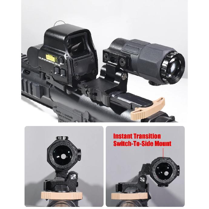 Eot**h G45 5-кратный увеличительный прицел Scope G33 G43 3-кратные складные боковые увеличители Тактический комбинированный прицел для охоты Увеличивающий регулируемый прицел