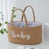 Cotton Rope Baby Nappy Organiser Portable Cosmetics Storage Durable Diaper Storage Bag  for Newborn