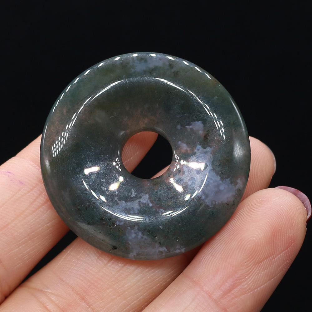 35x35 мм натуральный камень бусины с большими отверстиями круглый кристалл розовый кварц агат лазурит опал белая бирюза свободные бусины для изготовления ювелирных изделий DIY аксессуары