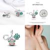 Стерлингового Серебра 925 пробы, зеленая серия, подвеска в форме клевера в форме сердца, сделай сам, очаровательные бусины, подходят для оригинального браслета-подвески «сделай сам», женские ювелирные изделия