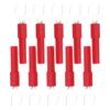 10pcs Fork Spade Wire Connectors Brass Material 6mm 0.2in Y Type 4mm 0.2in Hole Banana Plug 30Vac‑60Vdc Maximum.10A