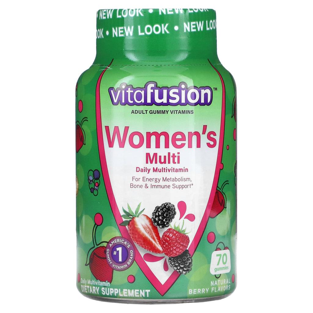 VitaFusion Женские мультивитамины, Натуральный ягодный вкус, 70 жевательных конфет