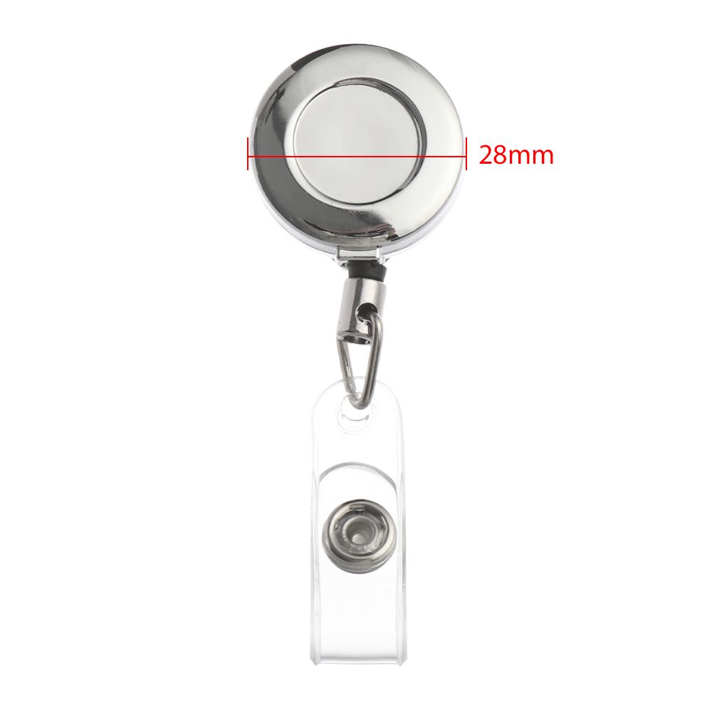 1pc Office Supplies Anti-Lost Clip Metal ID Name Card Lanyards Badge Holder Key Ring Retractable