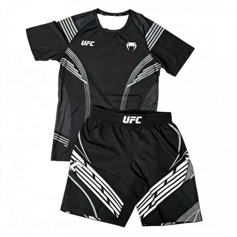 Boxing MMA BJJ Short Sleeve Shorts Set Training Fitness Workout