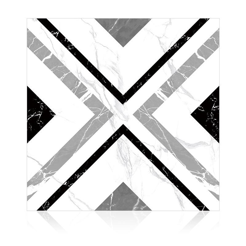 1 шт., глянцевая мраморная геометрическая напольная плитка, наклейка для кухни, шкафа, ванной, домашнего декора, самоклеящаяся кристаллическая твердая пленка, художественные наклейки на стены
