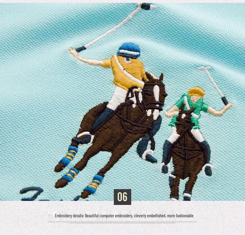 Премиальная мужская оригинальная рубашка-поло Paul - Короткий рукав, Летний отложной воротник, 100% хлопок, Доступны большие размеры