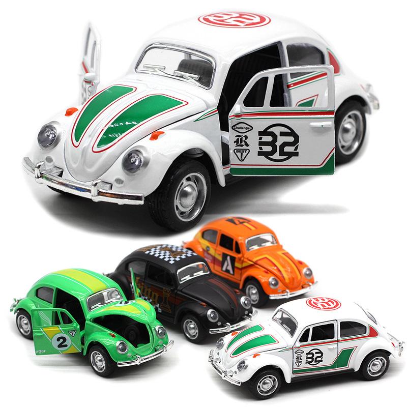 W1241:32 Volkswagen Beetle Car Model Alloy Car Classic Toys Diecasts Model Vehicles Collection Children Toy Gifts