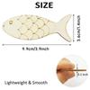 Wooden Wooden Fish Cutouts 10*3.6cm Fish Shaped Wood Cut Out  For Birthday