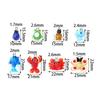 2-10pcs Colored Lampwork Beads Cartoon Crabs Shrimp Fish Animal Shapes Loose Beads For DIY Craft Jewelry Necklace Accessories