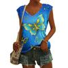 3d Butterfly Printed 2025 New Women's V-Neck Tank Tops & T-Shirts Summer 2025 New Sleeveless Vest Fashion Causal T-Shirts Tees