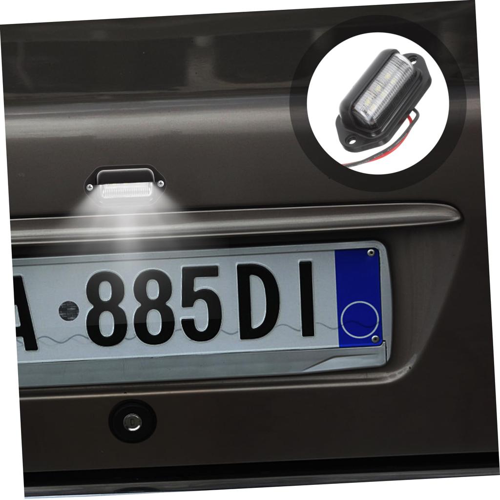 DRESSOOS 12-24v License Plate Light for Truck Trailer Led Tag Lamp Assembly Material Multifunction Tail