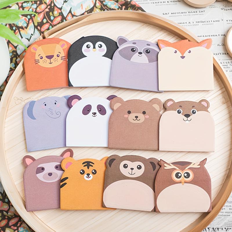 240 Sheets Cute Animal Sticky Notes Cartoon Self Adhesive Memo Pad Shaped Bookmark Markers For Kids Students